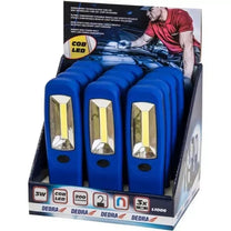 Dedra Flashlights, hand lamps, headlamps – 3W COB LED flashlight, oblong, battery-powered – image 2