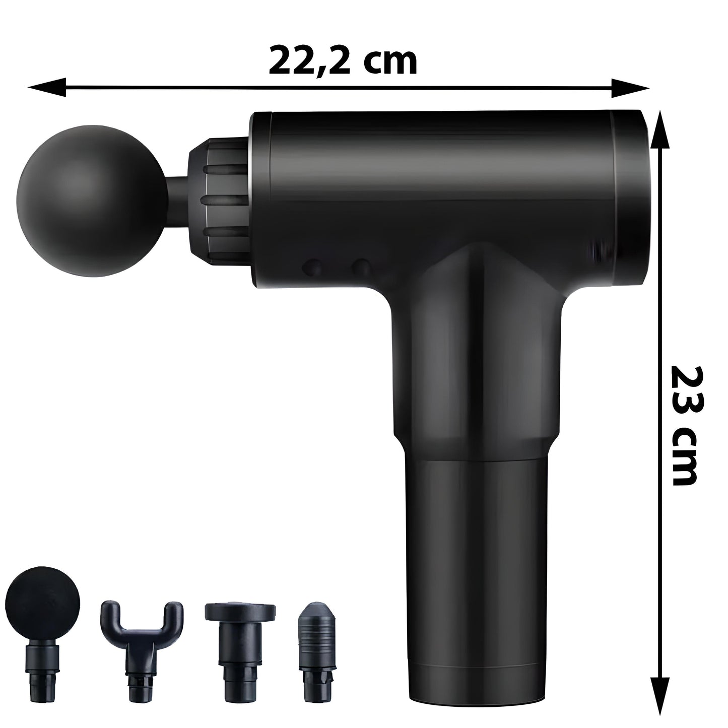 RTO Back, Body, and Foot Massage Gun: Powerful Vibrating Massager Pro Set - S091 – image 4