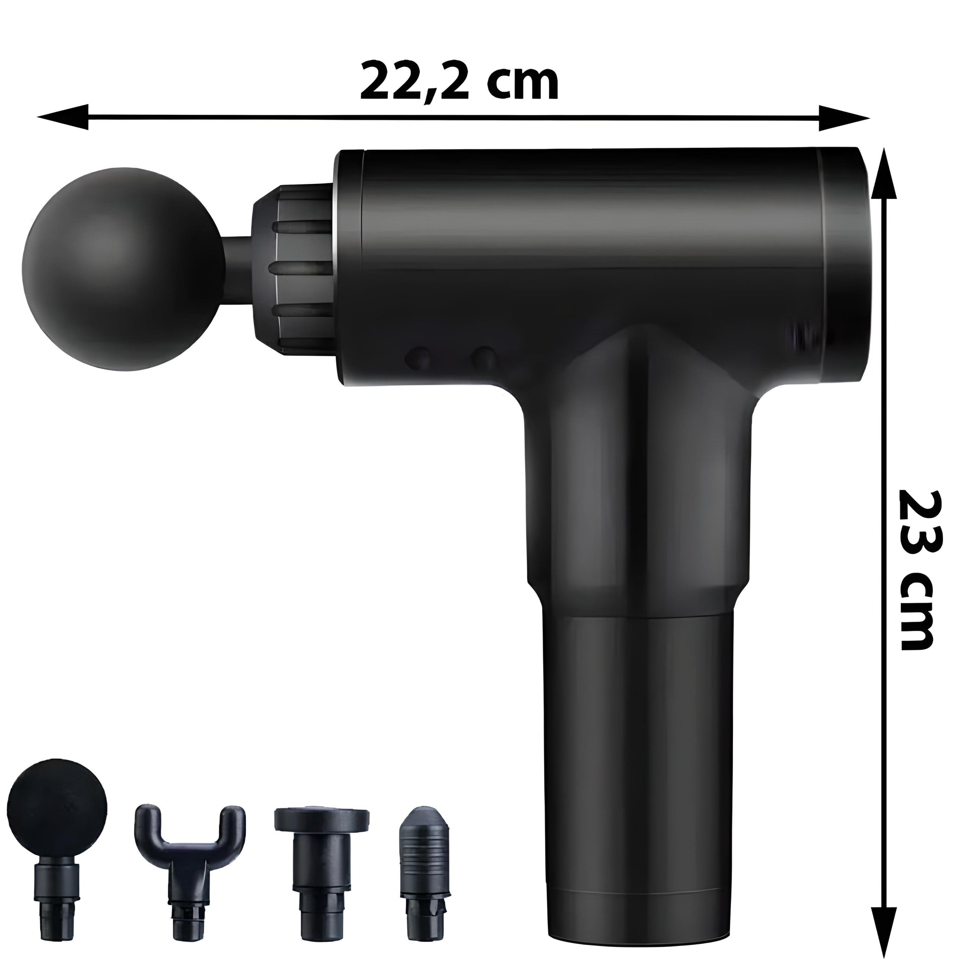 RTO Back, Body, and Foot Massage Gun: Powerful Vibrating Massager Pro Set - S091 – image 4