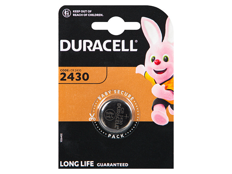 Blow 82-646# Duracell 3V CR2430 lithium battery, blister pack, 1 piece
