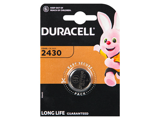 Blow 82-646# Duracell 3V CR2430 lithium battery, blister pack, 1 piece