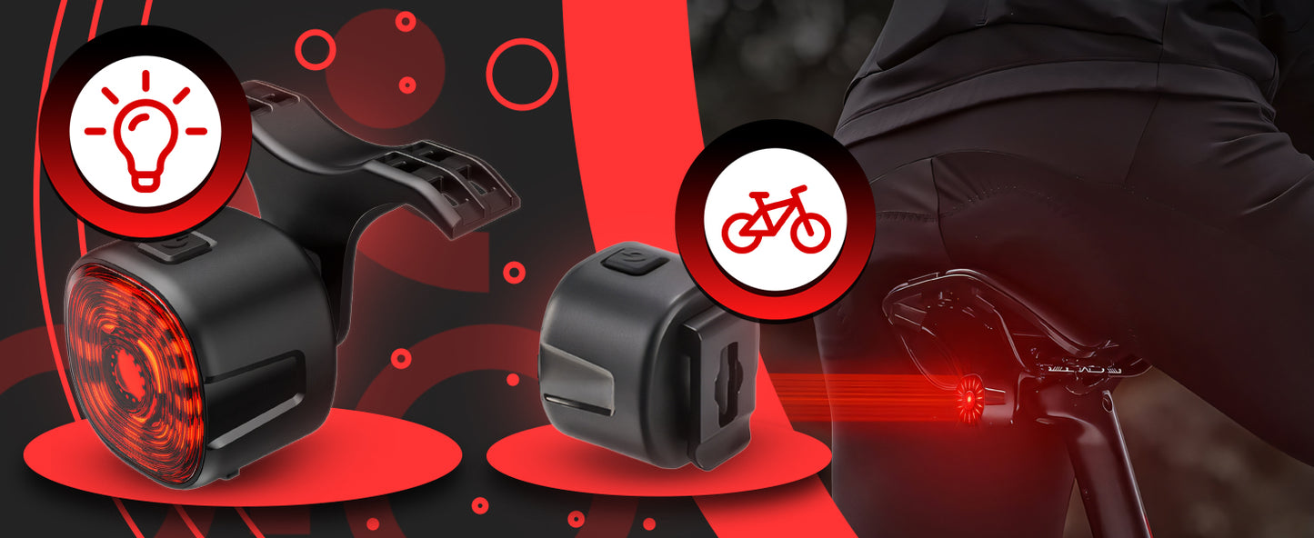 RTO Red 250 mAh USB-C Waterproof Bicycle Tail Light, Model ER1031 – image 3