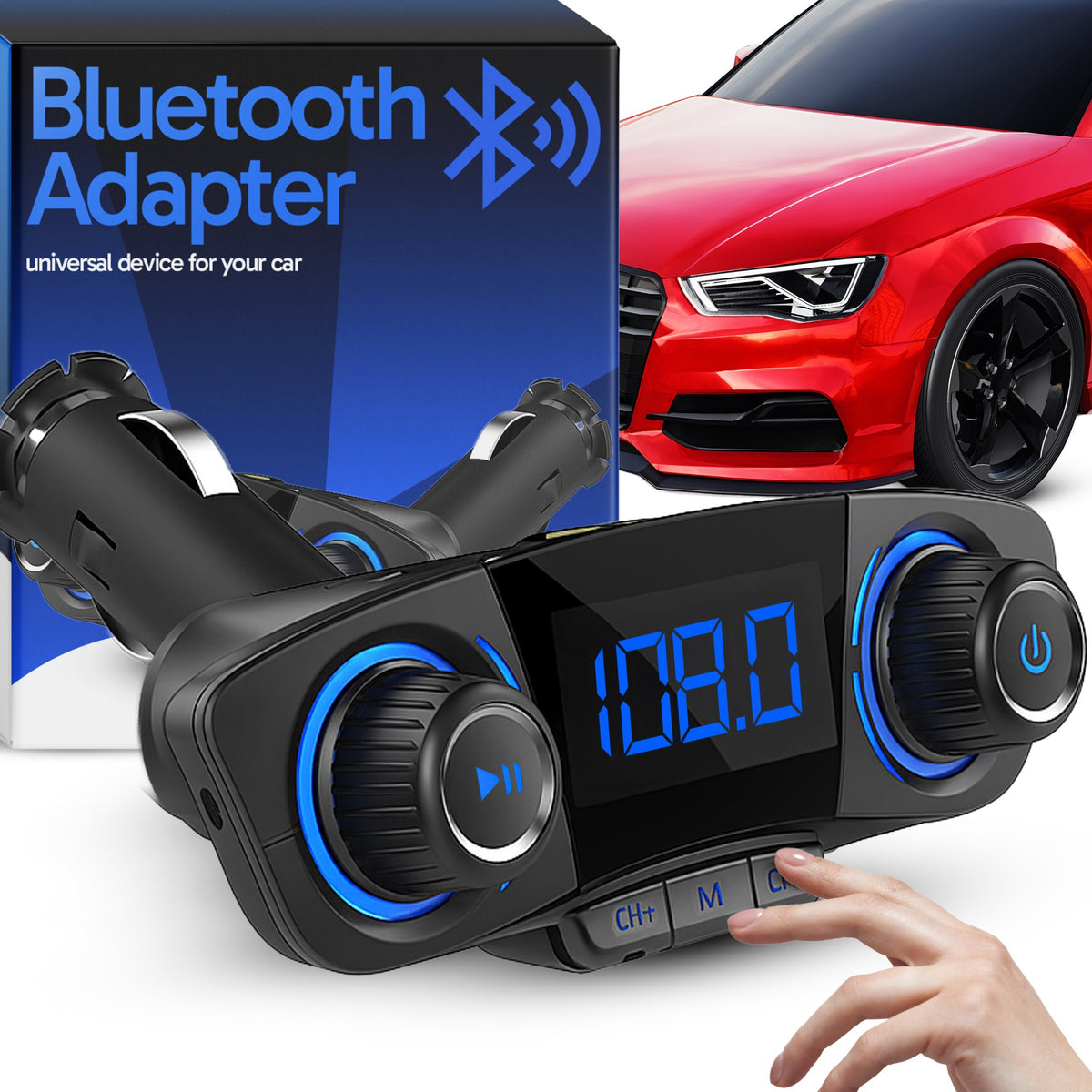 RTO The – 8-in-1 Multifunction USB Bluetooth 5.0 FM Transmitter - E666