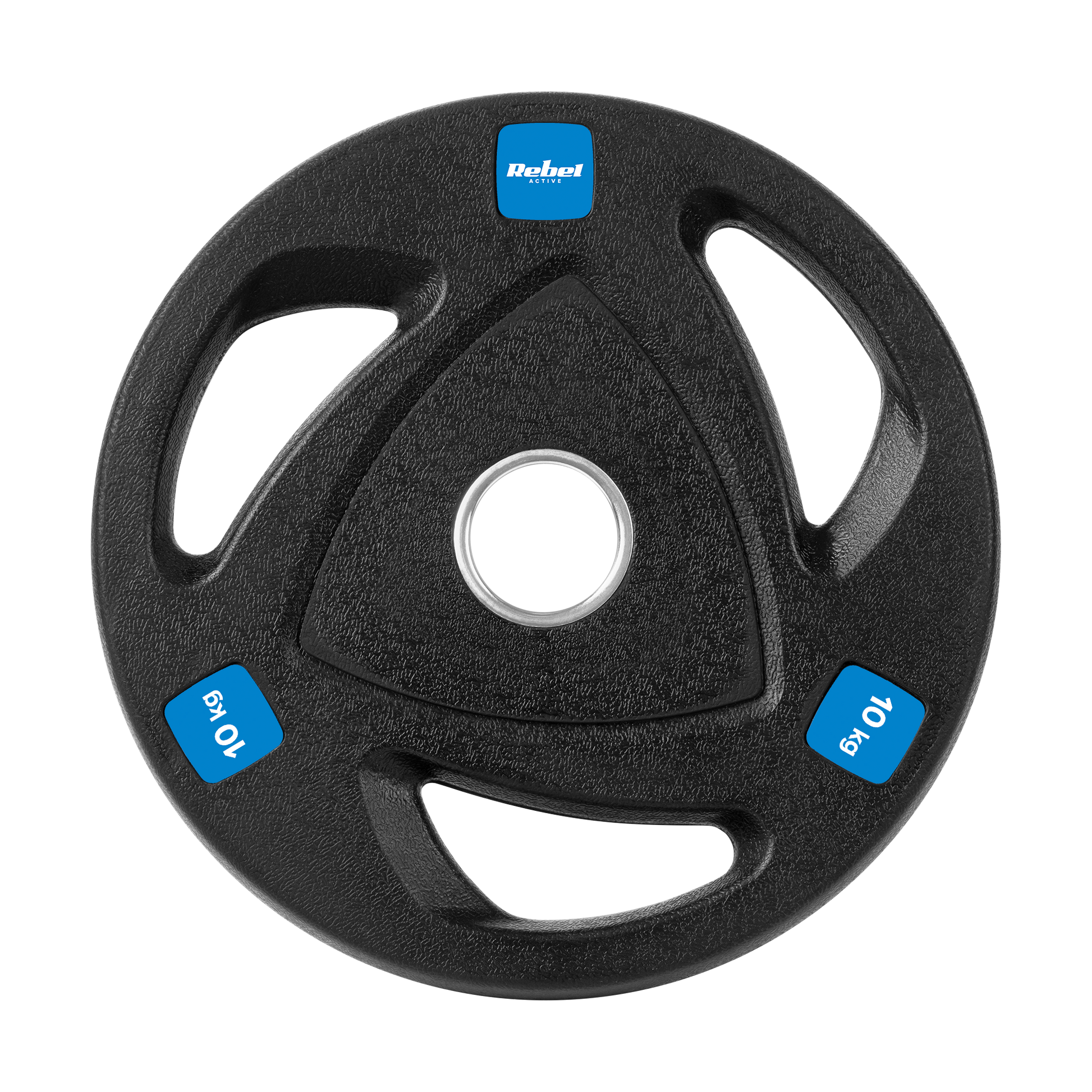 Rebel Rubber-coated cast iron Olympic weights, set of 2x10 kg, 51 mm hole, REBEL ACTIVE – image 3