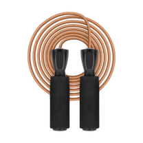 Rebel Leather boxing jump rope with foam handle and metal bearing, 280 cm, adjustable, REBEL ACTIVE