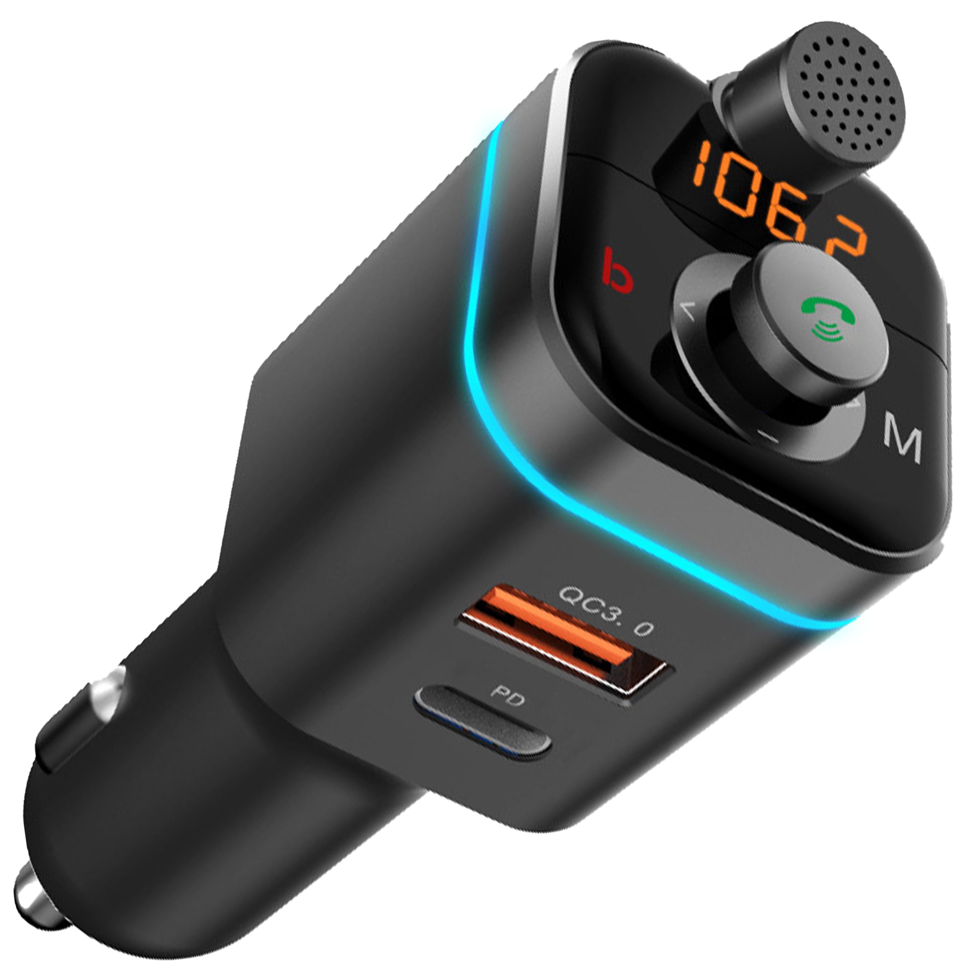 RTO FM Transmitter, Bluetooth, MP3 Player, Charger, 2xUSB, SD Card, LCD - e665 – image 2