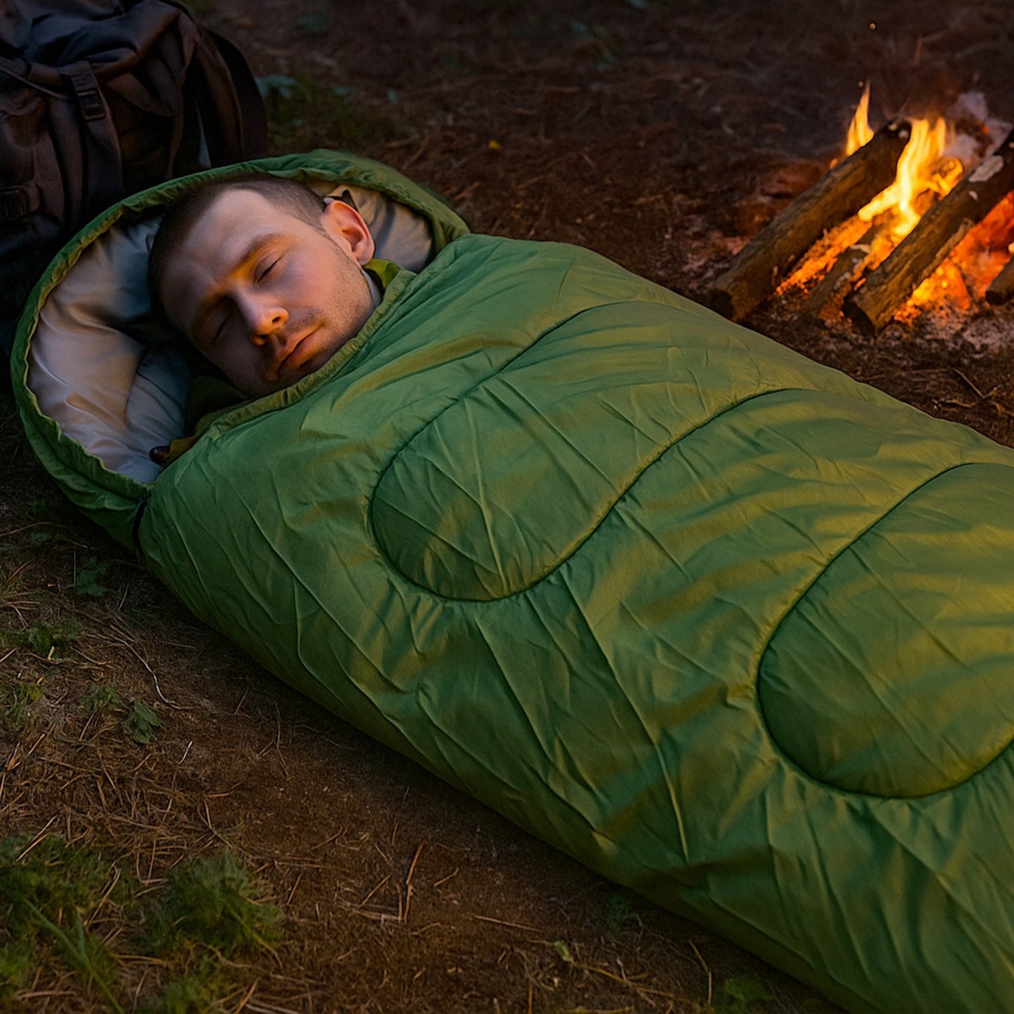 RTO The remaining – Green Hooded Mummy-Style Travel Sleeping Bag – image 4