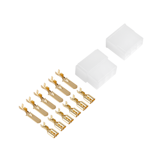 LP Connector housings and pins – 6-pin connector housing (plug + socket)