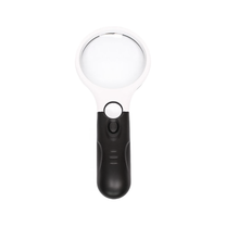 LP Handheld Magnifying Glass with Backlight LR-4 75mm, 3x 22mm, 45x with LED Backlight /312774/