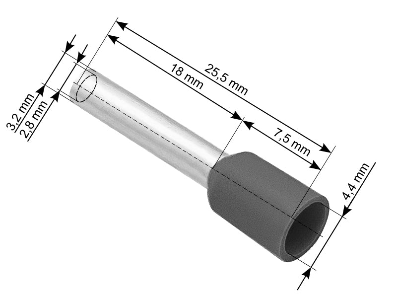 Blow Connectors – 43-081# Insulated connector, 4.0/18 sleeve, gray, 100 pcs.