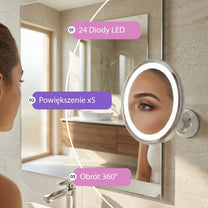 ADLER AD 2168 LED bathroom mirror, 5x magnification, 24 LEDs, adjustable brightness – image 18