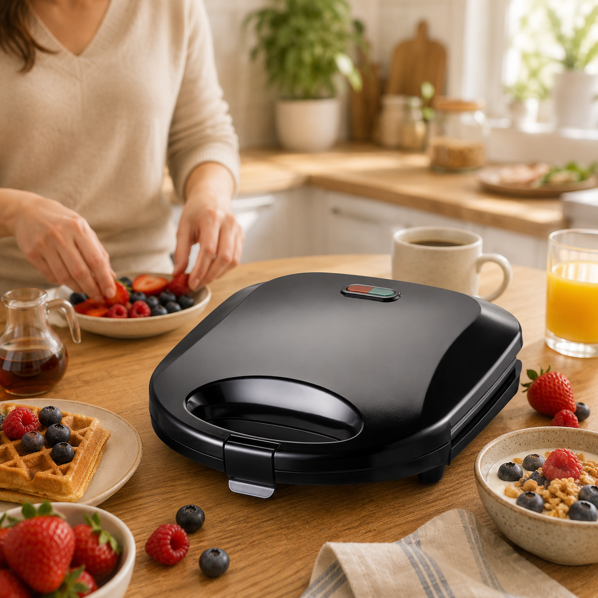 Esperanza Waffle Makers – EKT008 Esperanza Blueberry Waffle Maker, 1000 W – image 6