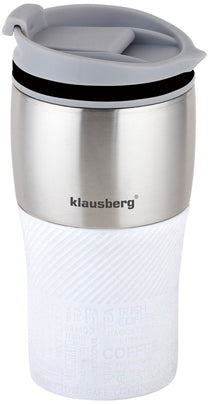 Klausberg Thermal mugs, thermoses and – Thermal mug, white, 380 ml, Klausberg – image 3