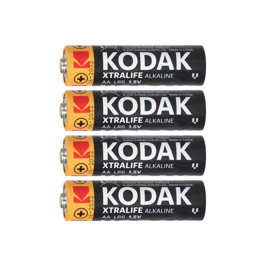Orno Alkaline – Kodak XTRALIFE Alkaline AA LR6 Batteries, 4-pack, foil packaging