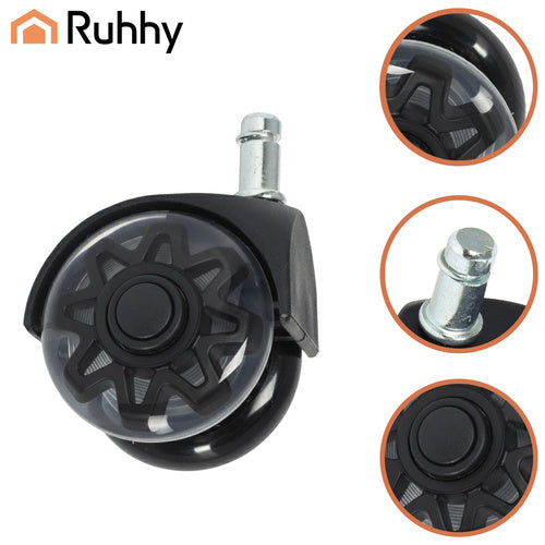 RUHHY Air Humidifiers – Black Swivel Chair Casters, 5-Pack, Ruhhy26294 – image 4