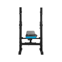 Rebel Training racks – REBEL ACTIVE Straight Adjustable Workout Bench with Racks – image 3