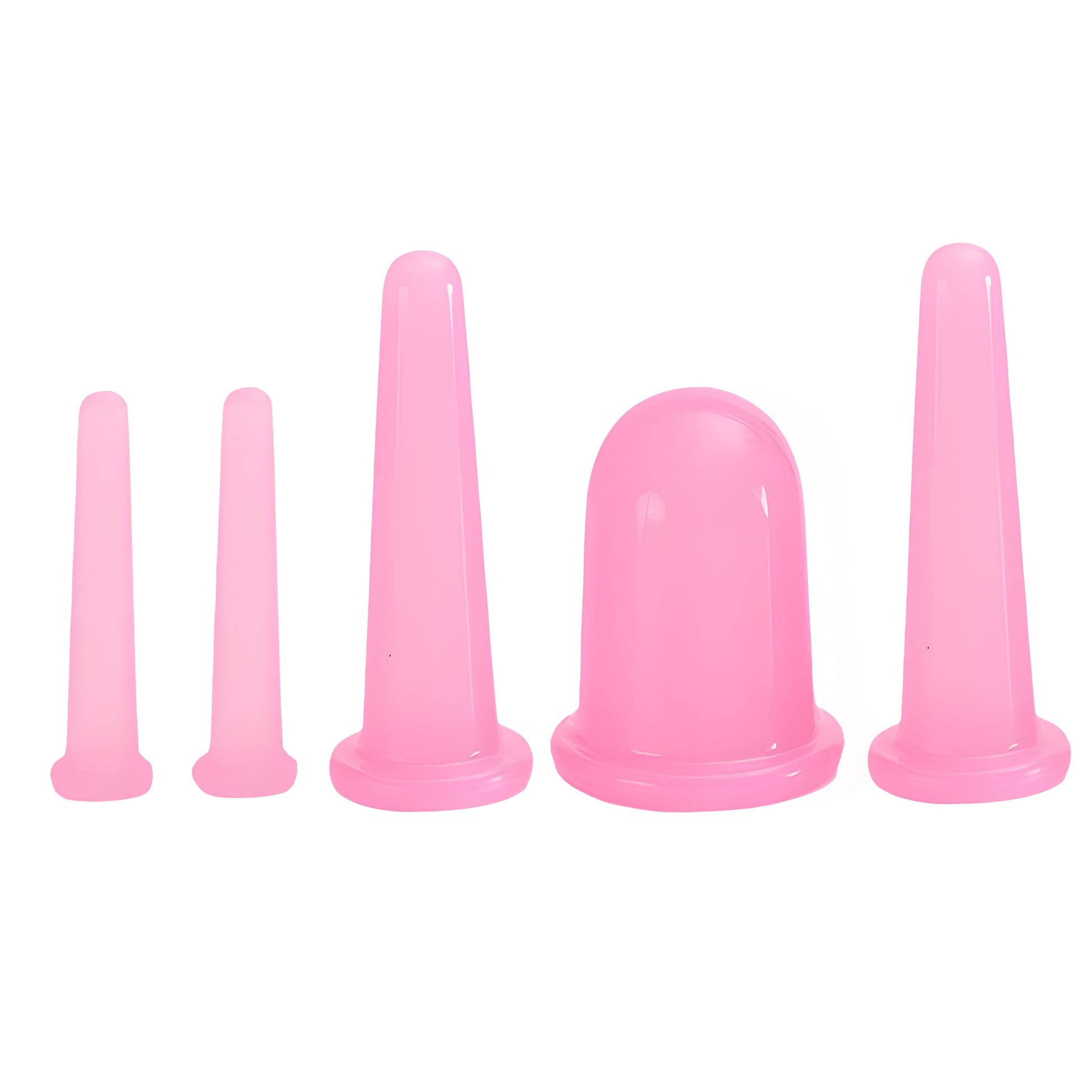 RTO Chinese Cupping Cups for Face, Neck, Decolletage, and Body Massage—Flexible Silicone, 5-Pack, SR269 – image 3