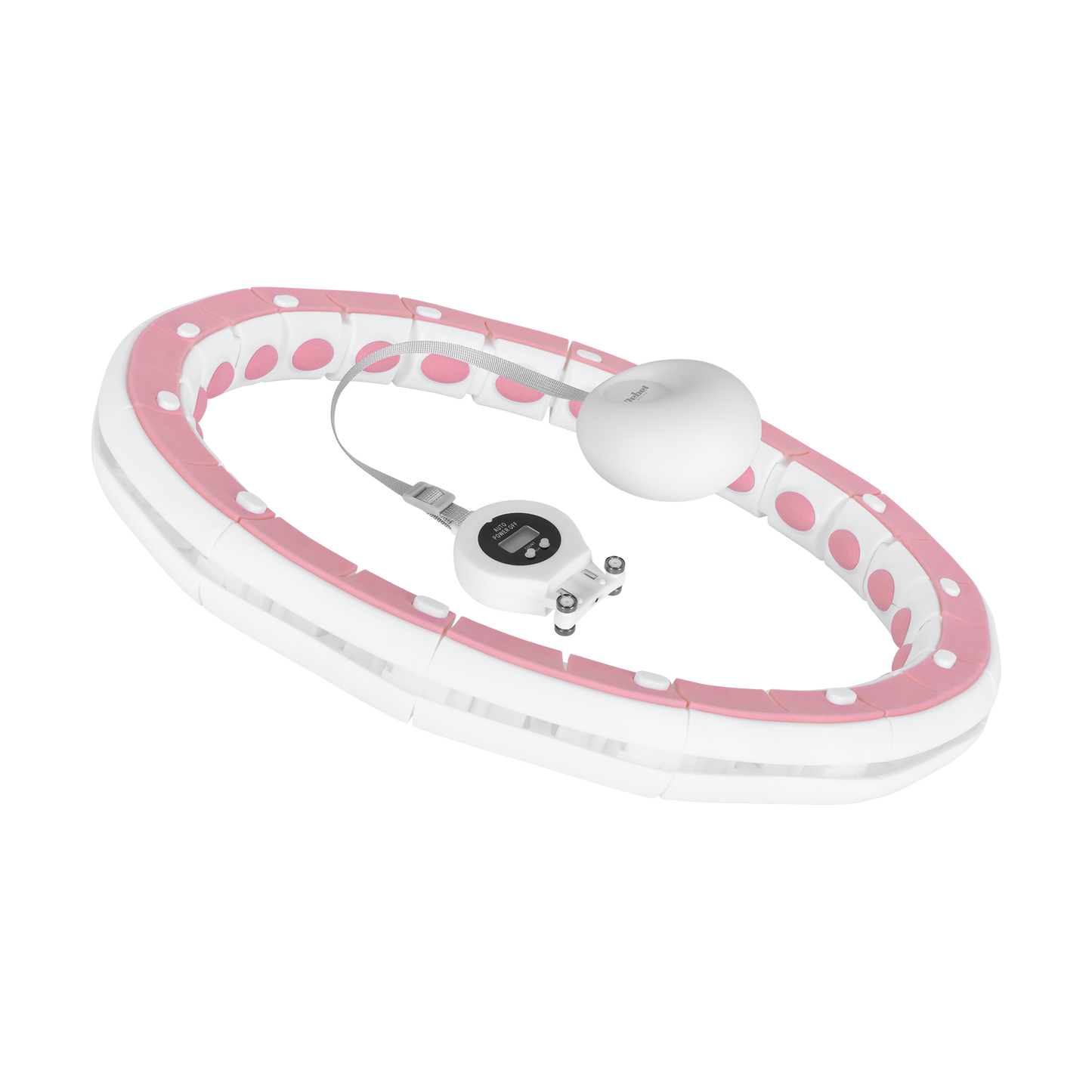 Rebel Smart Hula Hop Weight-Loss Hula Hoop with Counter, Nubs, and 50 cm Weight, Pink, REBEL ACTIVE