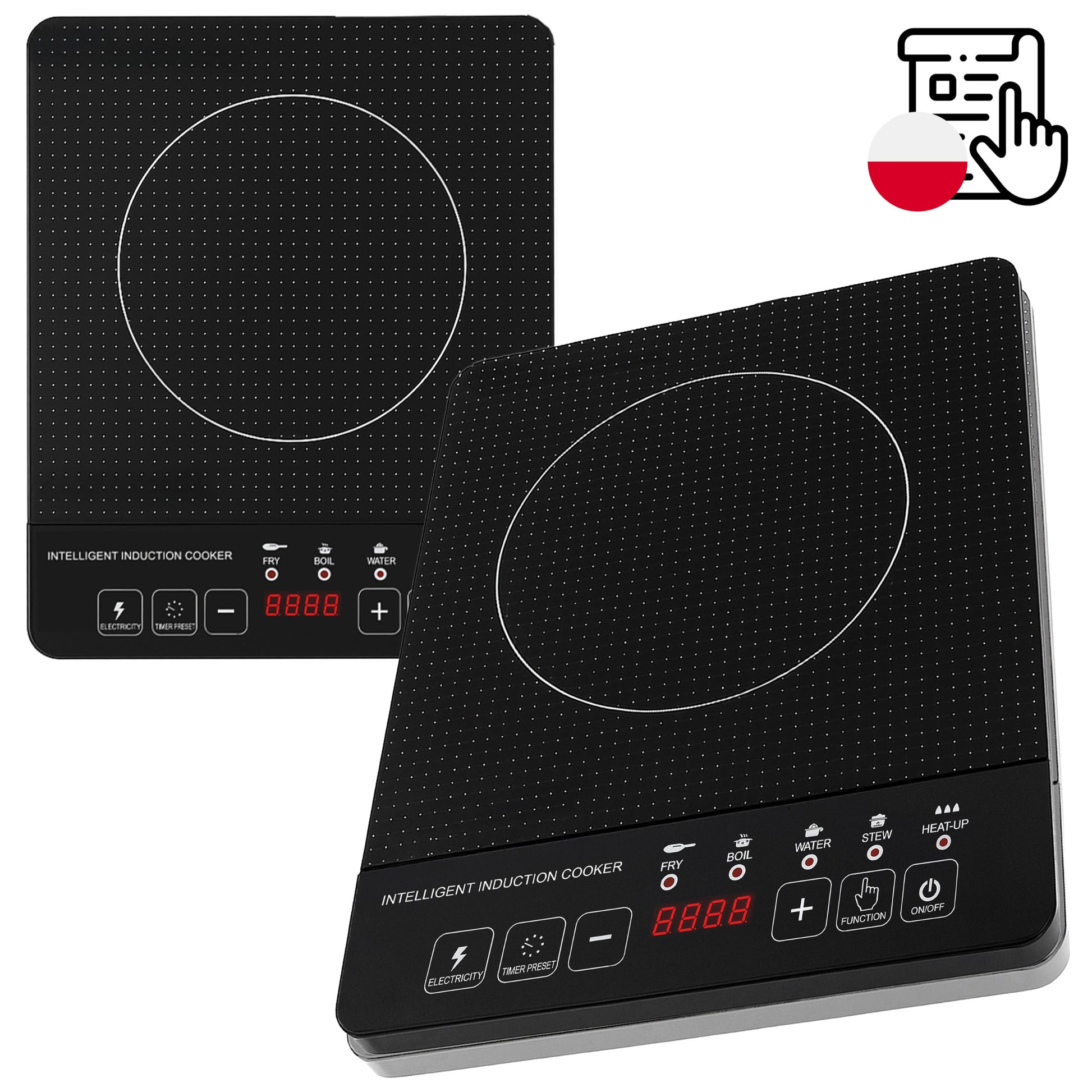 RTO Single-burner induction cooktop, 2000 W portable electric stove with 5 functions, model O210-1 – image 4