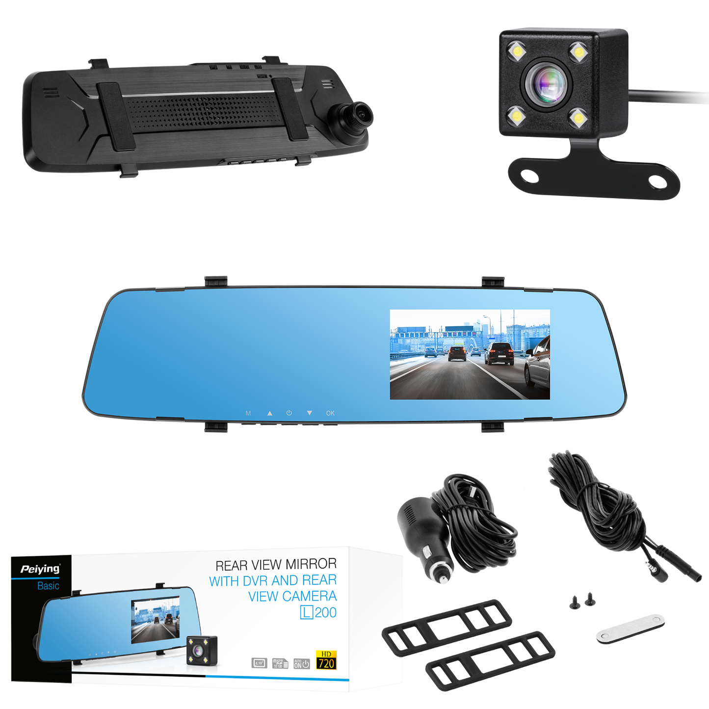 Peiying Peiying Basic Car Mirror with Dash Cam and L200 Backup Camera – image 7
