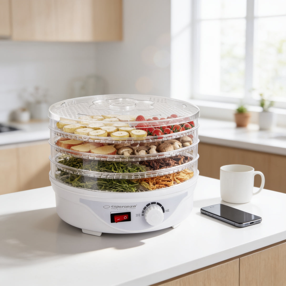 Esperanza EKD003 Esperanza Delicatesse Dehydrator for Mushrooms, Fruits, Vegetables, and Herbs – image 6