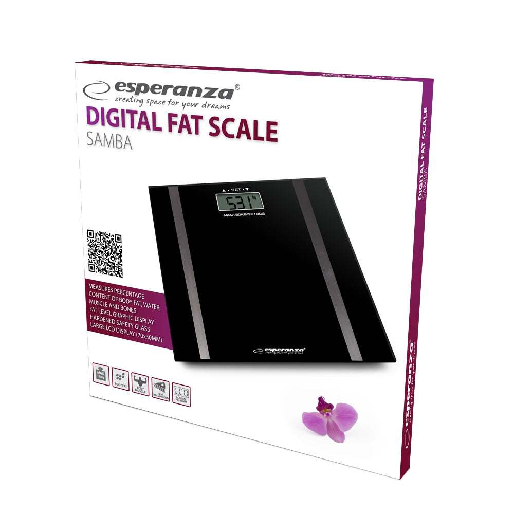 Esperanza Bathroom Scales – EBS018K Esperanza Digital Analytical Bathroom Scale, Samba, Black – image 6