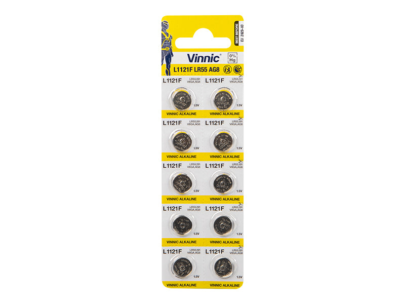 Blow Alkaline – 8730# Ag 8 battery, blister pack L1121, 10 pcs