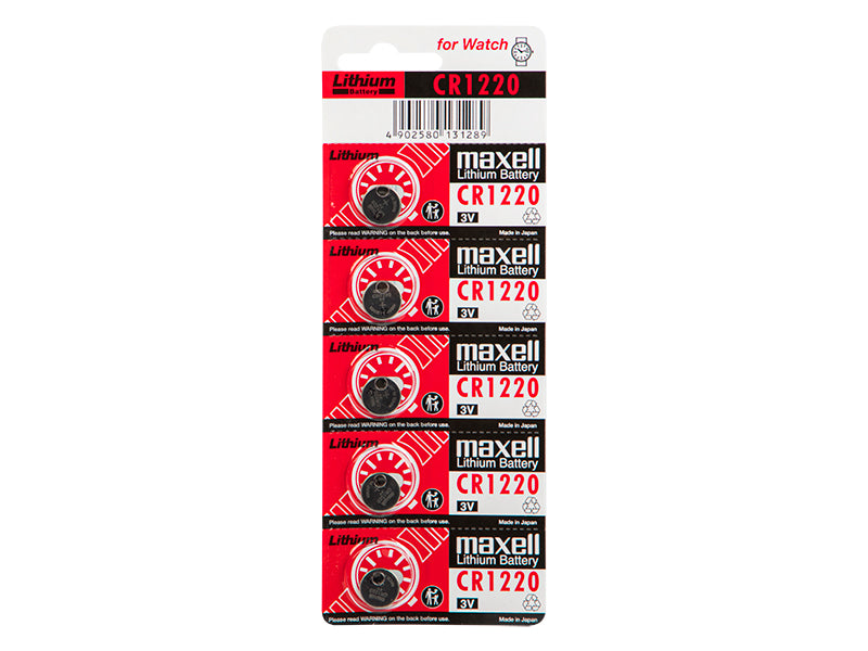 Blow Alkaline, coin-cell, and zinc-carbon – 83021# Maxell 3V CR1220 lithium battery