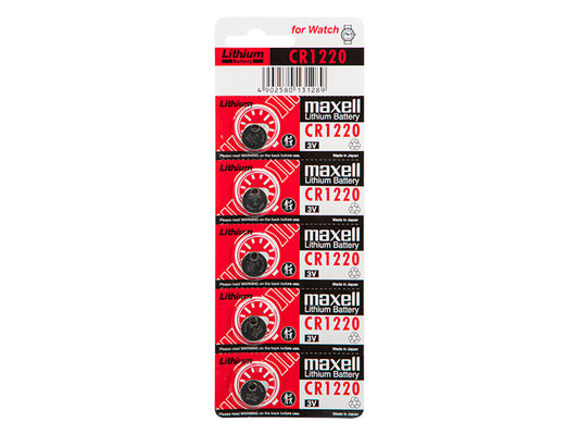 Blow Alkaline, coin-cell, and zinc-carbon – 83021# Maxell 3V CR1220 lithium battery