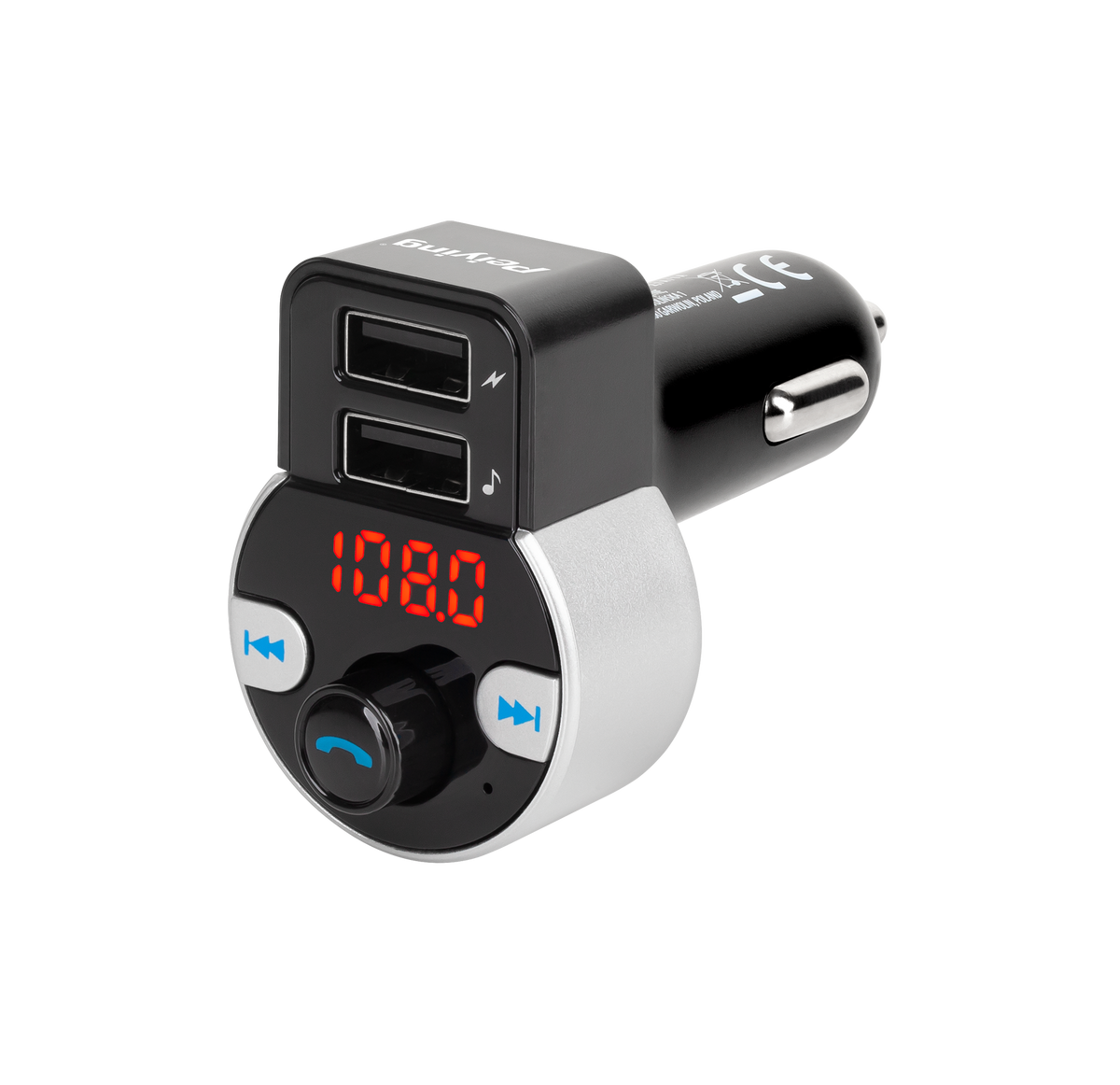 Peiying Transmitters – Car transmitter with Bluetooth functionality (2 USB ports)