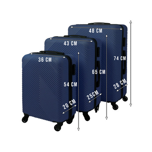 TRIZAND The remaining – 3-in-1 Luggage Set - Navy Blue Trizand 26664 – image 2