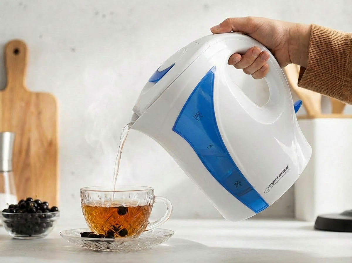 Esperanza EKK018B Esperanza Iguazu Electric Kettle, 1.7 L, White and Blue – image 6