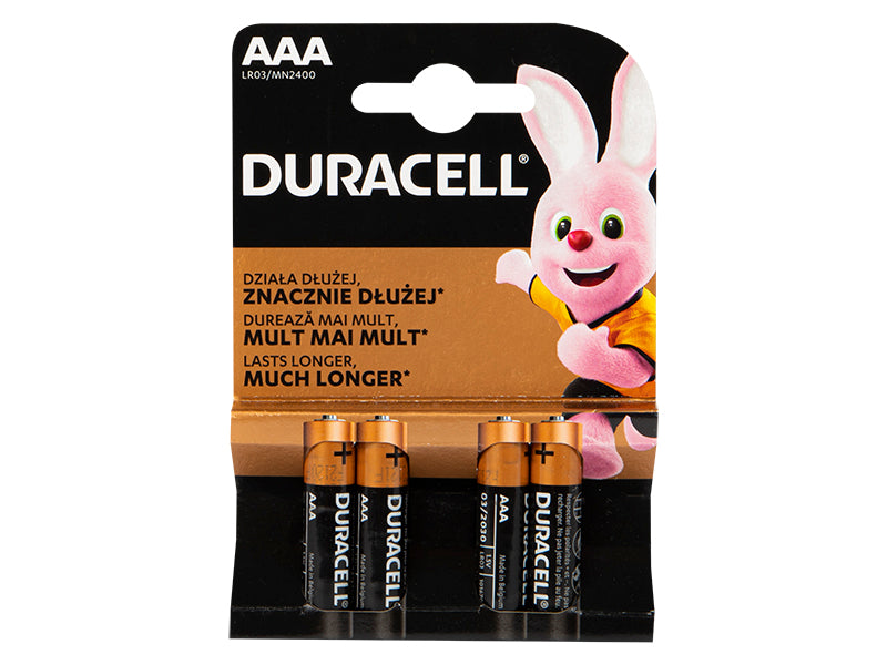 Blow 8899# Duracell AAA 1.5 alkaline battery, blister pack of 4