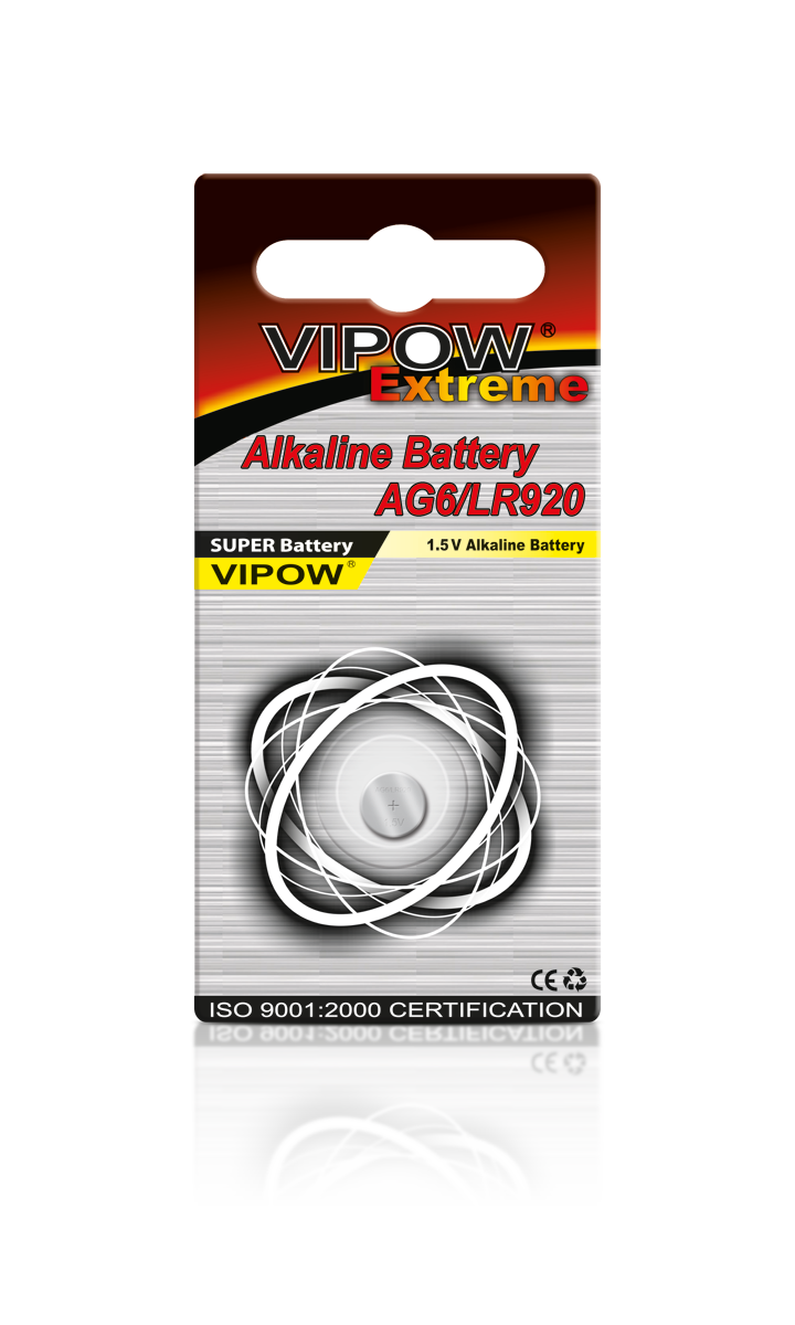 Vipow Alkaline, coin-cell – VIPOW EXTREME AG6 Battery, 1 per blister pack.