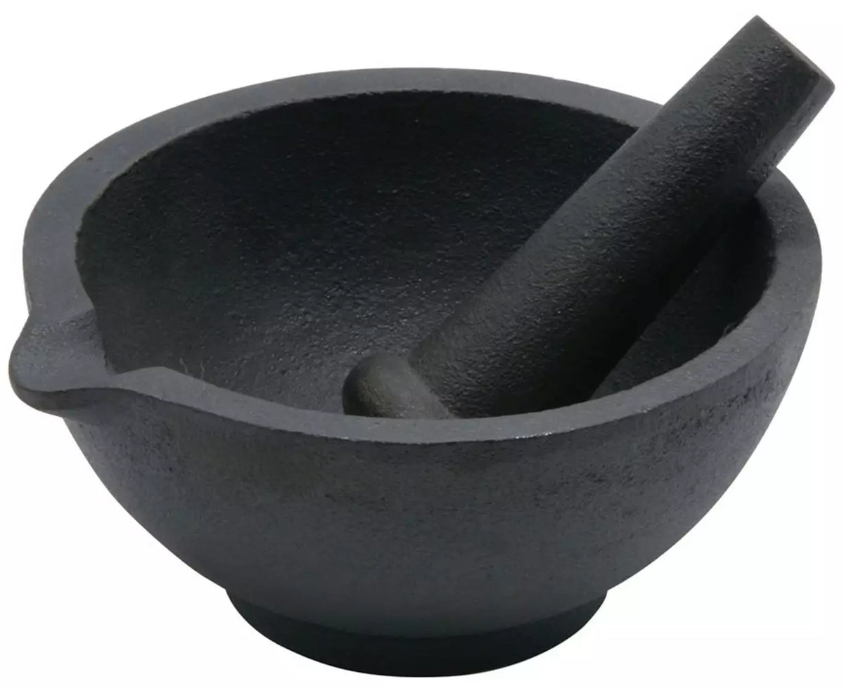 KINGHoff Mortar and pestle, cast iron, 2-piece set, 13 x 6.5 cm, Kinghoff