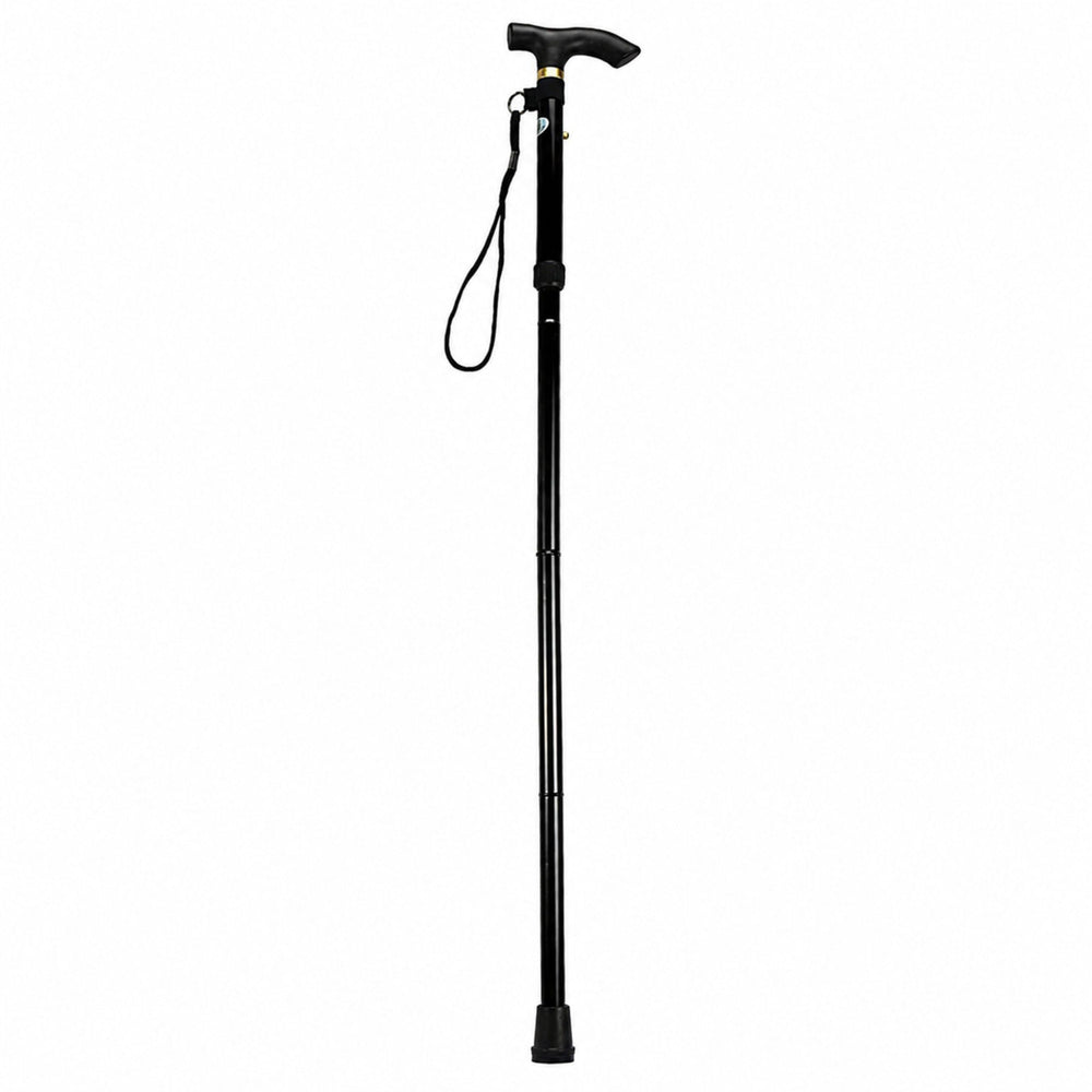 LEAN Folding, Adjustable, Aluminum Telescopic Walking Cane for Seniors, Black, 85–95 cm – image 2