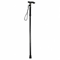 LEAN Folding, Adjustable, Aluminum Telescopic Walking Cane for Seniors, Black, 85–95 cm – image 2