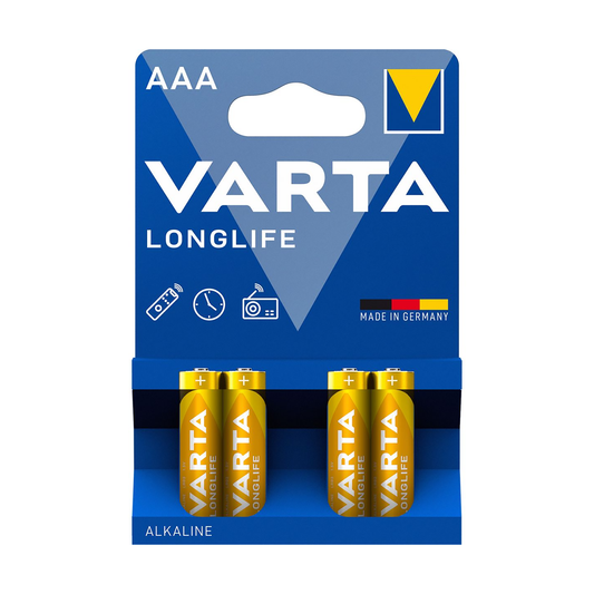 Varta Alkaline, coin-cell – VARTA LR03 Longlife Batteries, 4 per blister pack