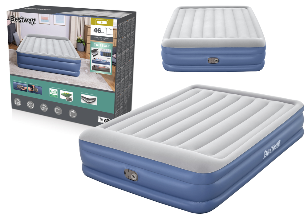 BESTWAY Bestway 67630 Inflatable Mattress, 203 x 152 x 46 cm