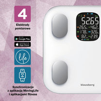 Klausberg Electronic bathroom scale with body composition analyzer, white, Klausberg, KB-7855 – image 8
