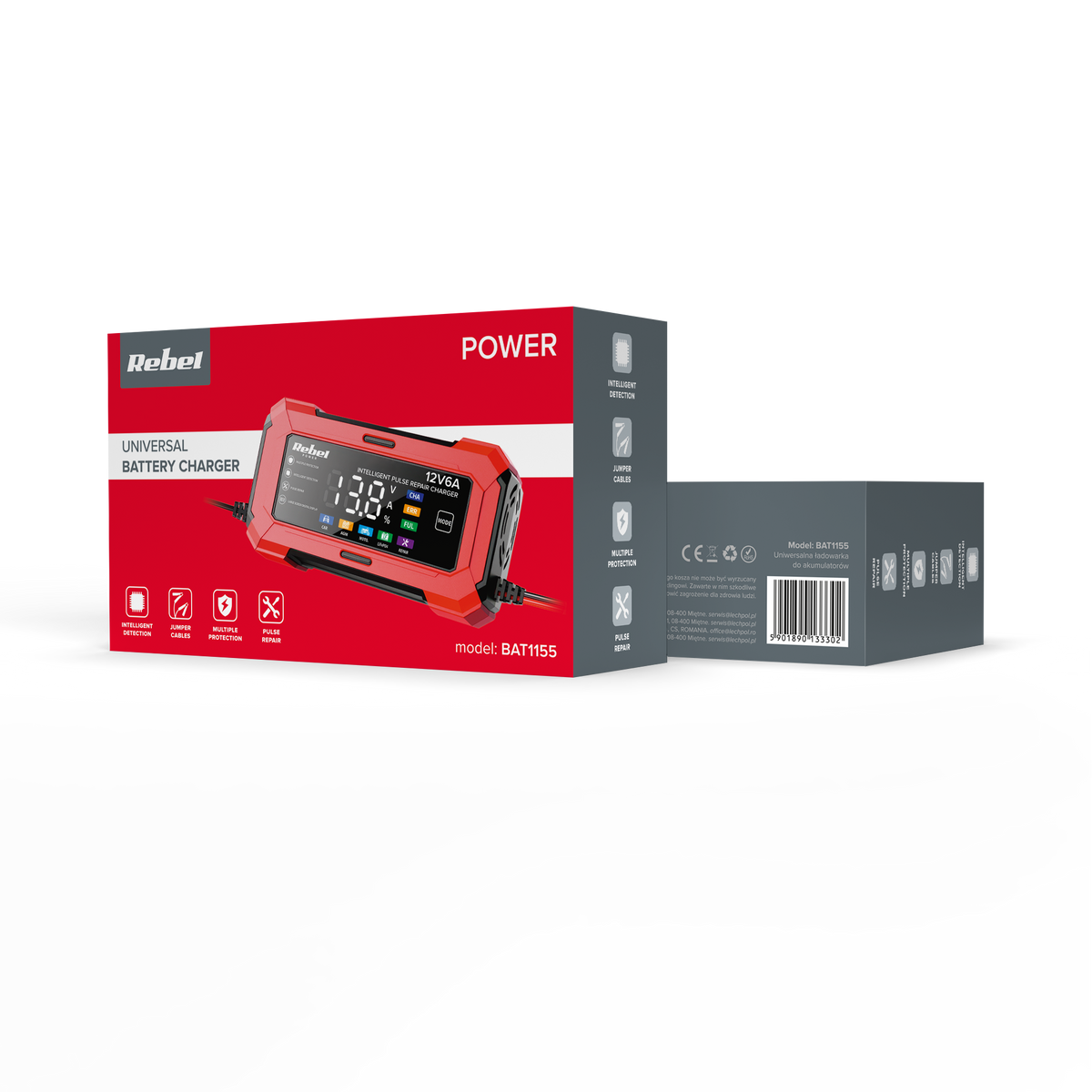 Rebel Universal Charger for AGM/LifePo4 Gel Batteries (2–100 Ah) – image 6