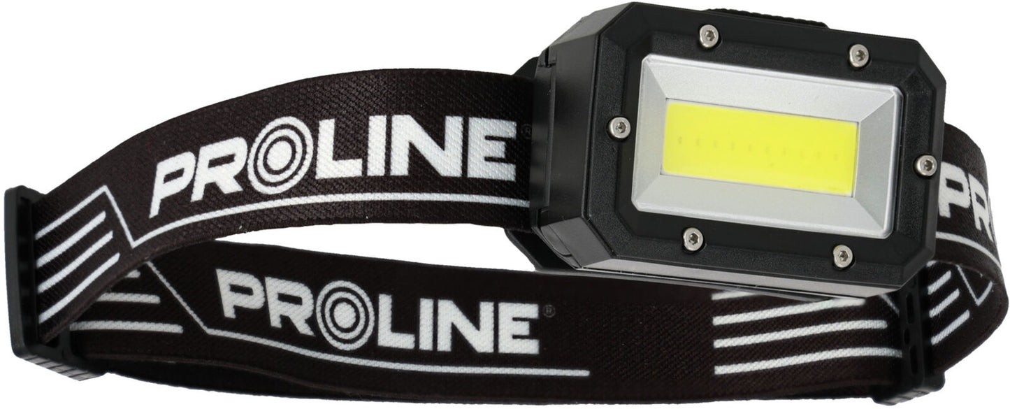Proline Flashlights, hand lamps – Headlamp, 3-watt COB, 3xAAA, 135 lm, Proline