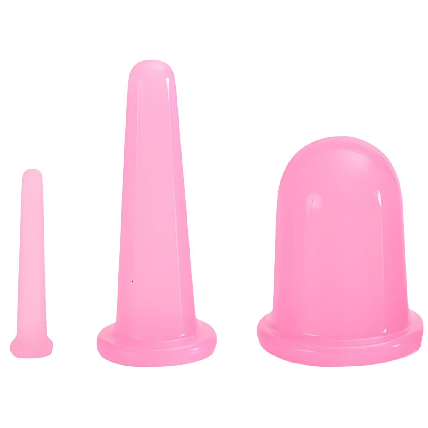 RTO Chinese Cupping Cups for Face, Neck, Decolletage, and Body Massage—Flexible Silicone, 5-Pack, SR269 – image 2
