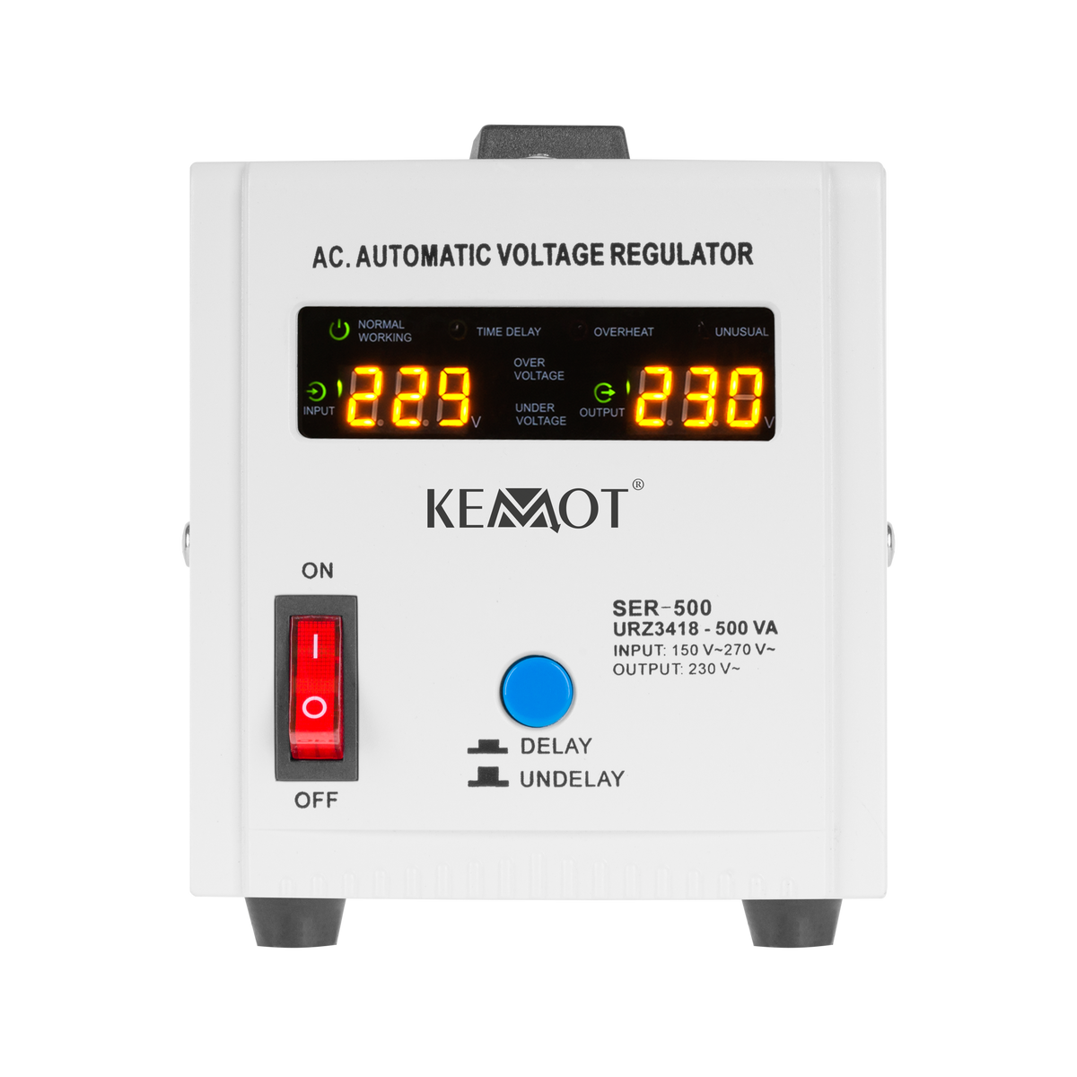 Kemot Voltage Stabilizers – KEMOT SER-500 Automatic Voltage Stabilizer – image 2