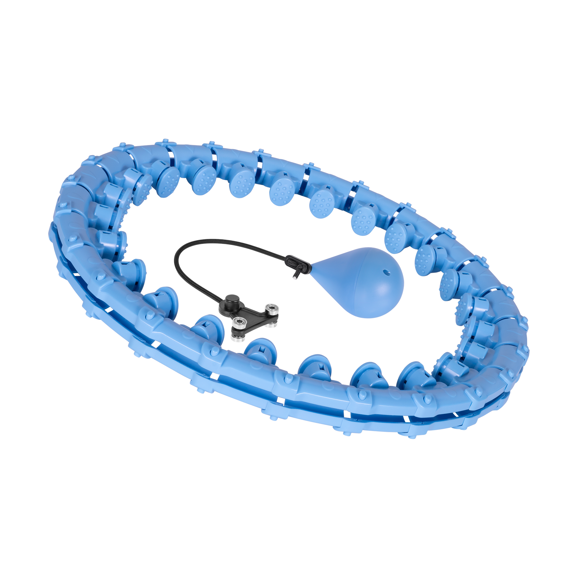 Rebel Smart Hula Hop Weight-Loss Hoop with Nubs and 50 cm Weight, Blue, REBEL ACTIVE