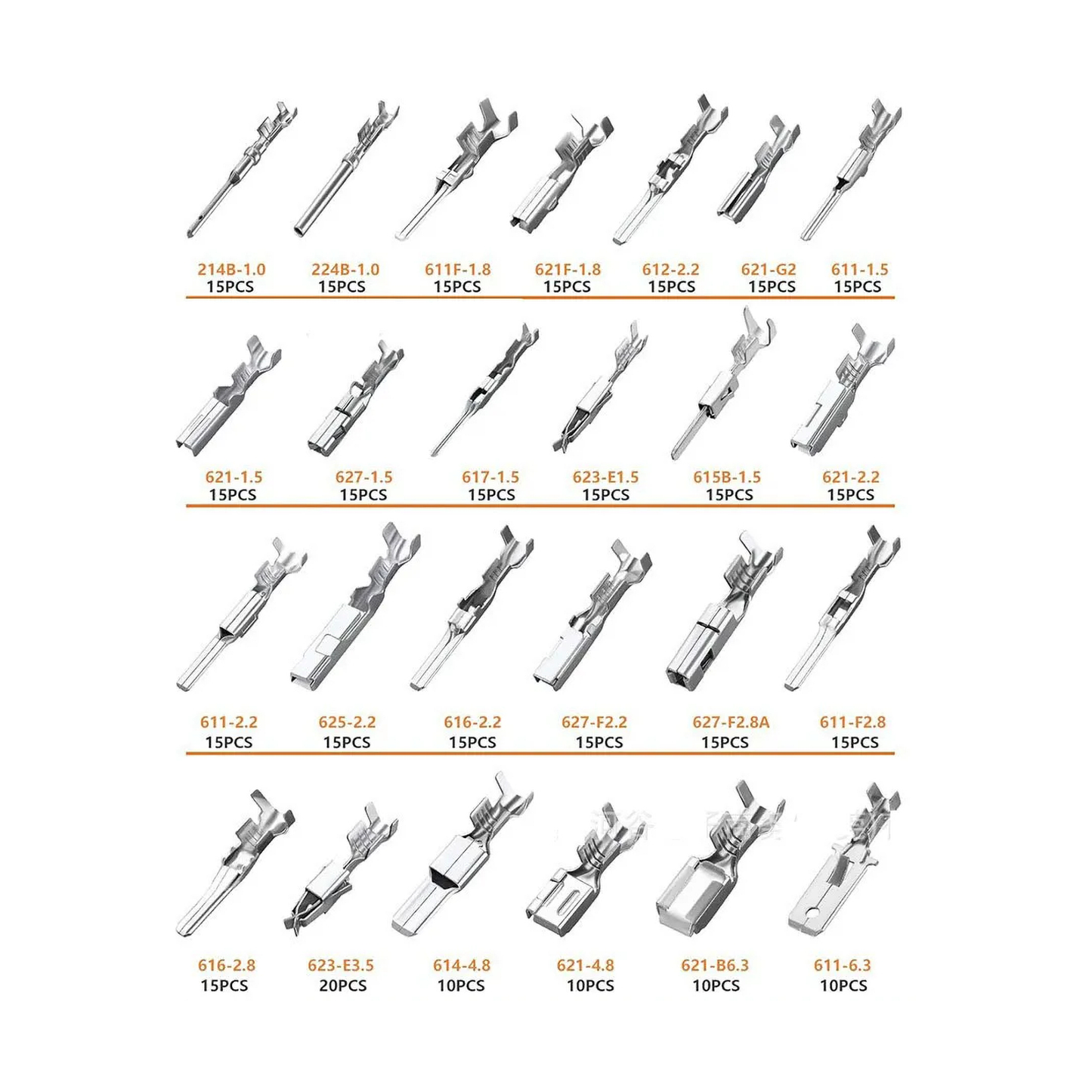 EUROKOMP Set of cable connectors, electrical connectors, and pin covers (660 pcs.) E6354 – image 3