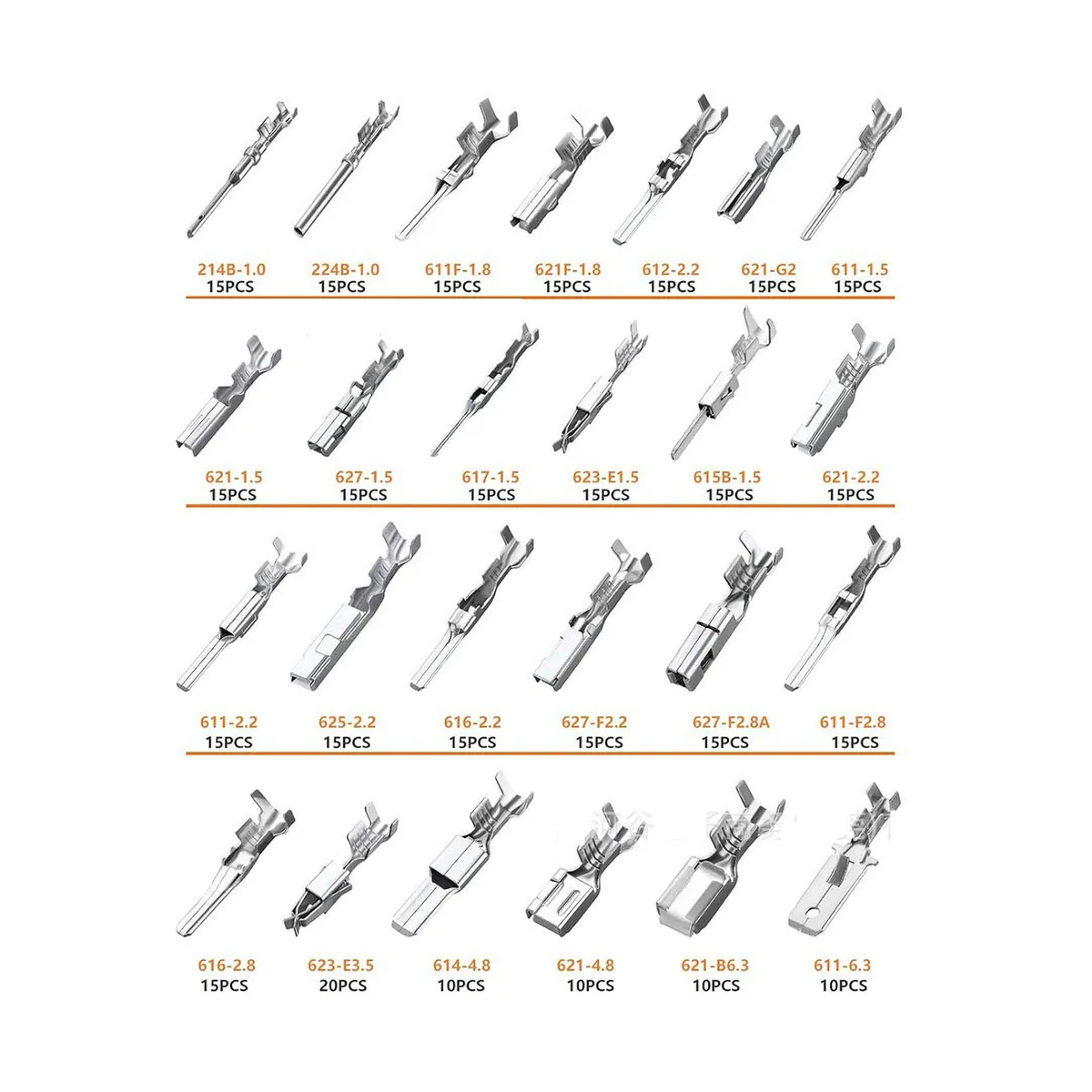 EUROKOMP Set of cable connectors, electrical connectors, and pin covers (660 pcs.) E6354 – image 3
