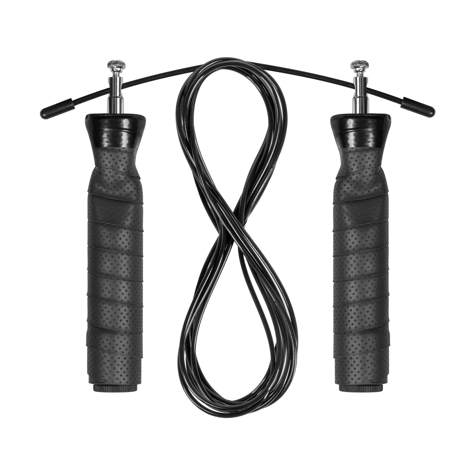 Rebel Boxing jump rope with rubber handle, 2x100g weights, and metal bearing, 300 cm, adjustable, REBEL ACTIVE – image 2