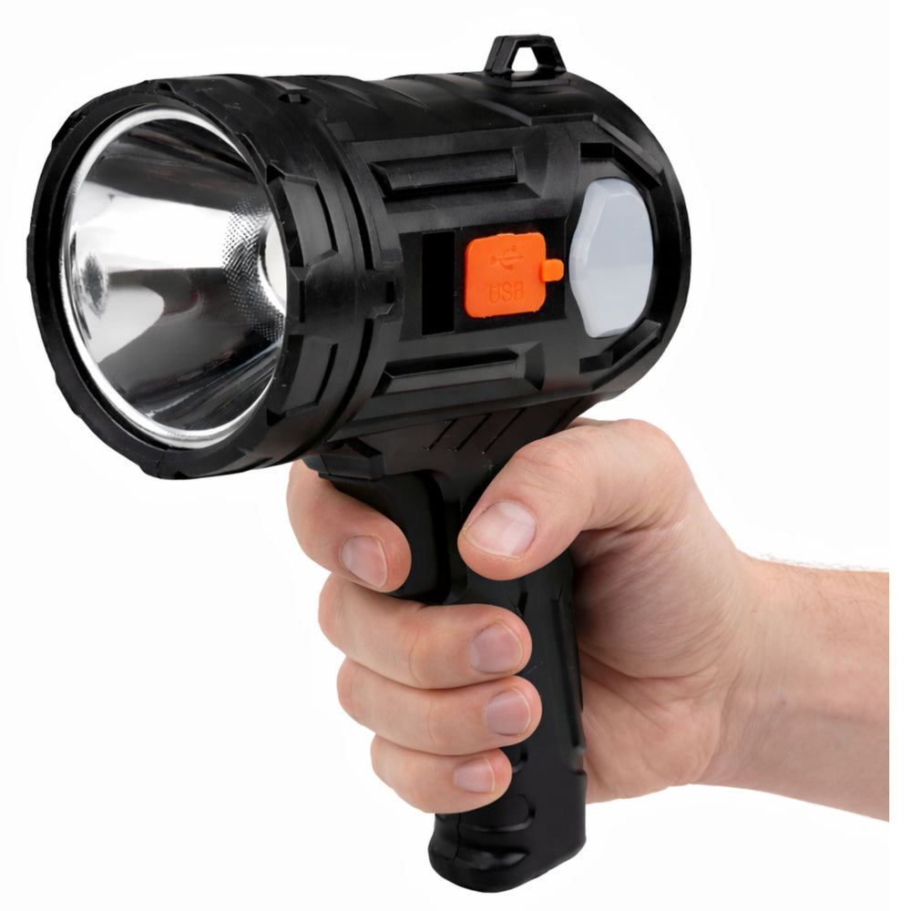 LEAN Solar-Powered LED Flashlight with 6 Modes, Power Bank, and Replaceable Filters, 19 cm – image 3