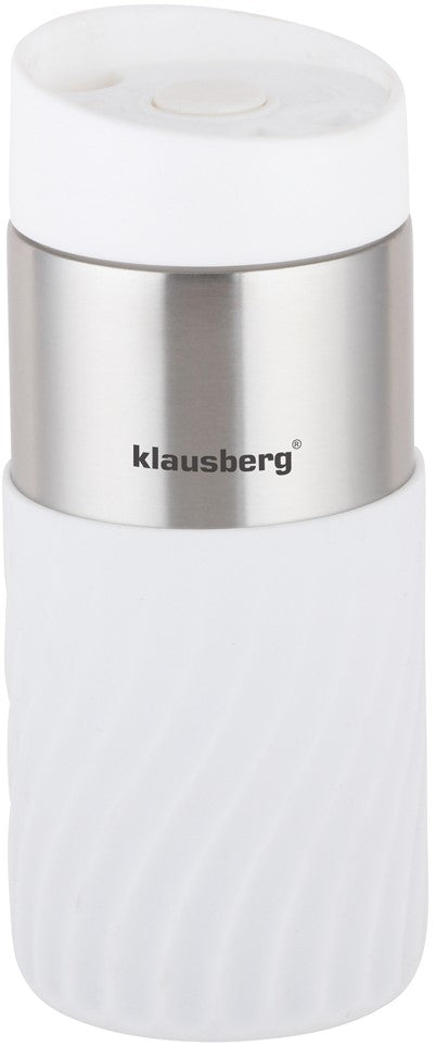 Klausberg Thermal mugs, thermoses and – Insulated mug, white, 300 ml, Klausberg